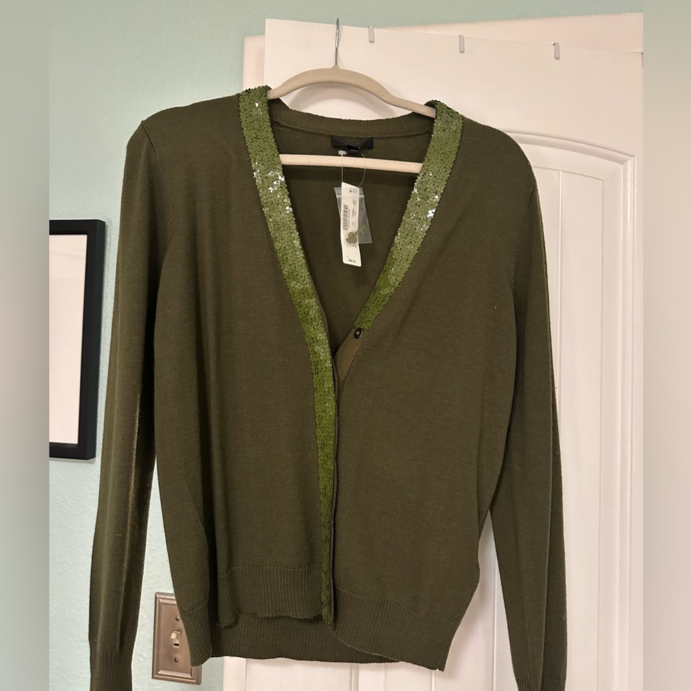 NWT J Crew cardigan with sequin detail